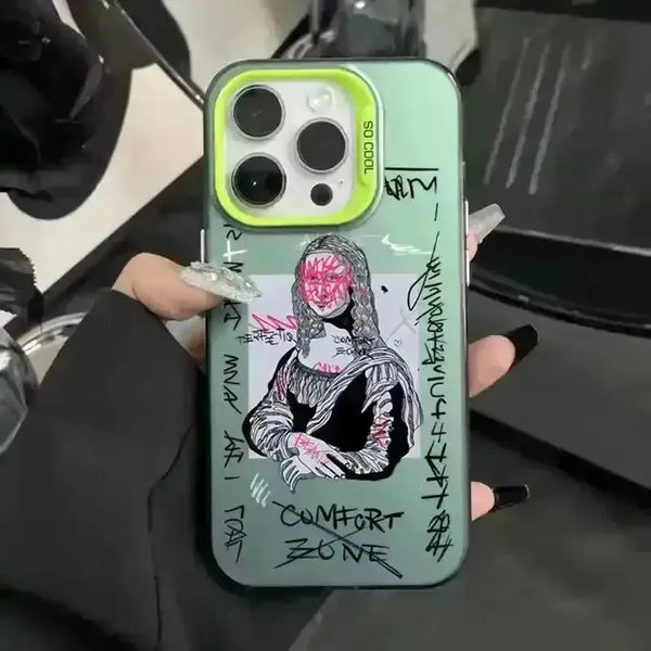 Graffiti Art Silver Phone Case (For iPhones) - Bear Hugs