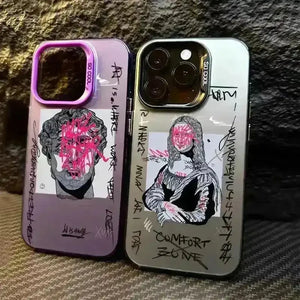 Graffiti Art Silver Phone Case (For iPhones) - Bear Hugs