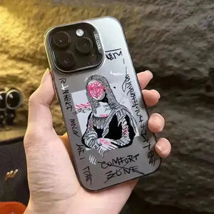 Graffiti Art Silver Phone Case (For iPhones) - Bear Hugs