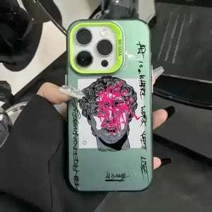 Graffiti Art Silver Phone Case (For iPhones) - Bear Hugs