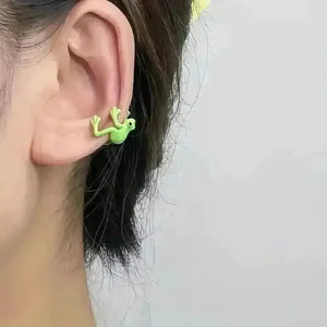 Green Frog Shaped Ear Clip - Bear Hugs