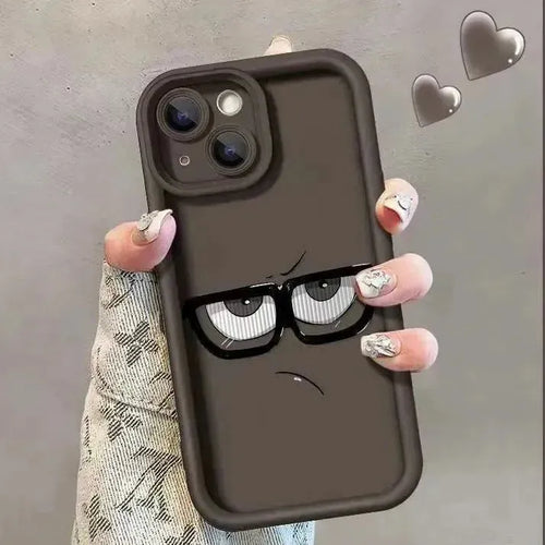 Grumpy Grid Expression Phone Case (For iPhones) - Bear Hugs