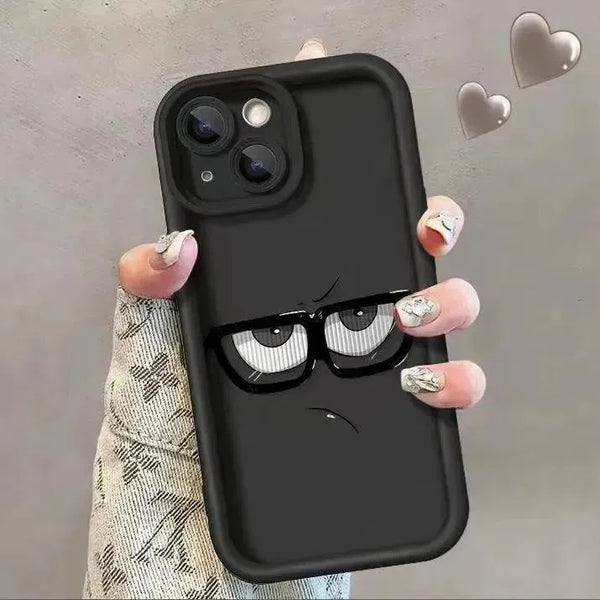 Grumpy Grid Expression Phone Case (For iPhones) - Bear Hugs