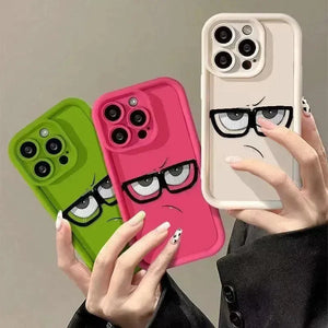 Grumpy Grid Expression Phone Case (For iPhones) - Bear Hugs