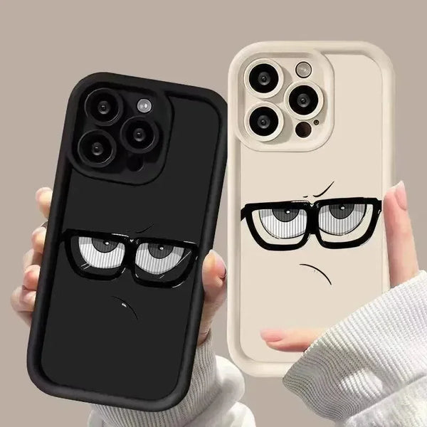 Grumpy Grid Expression Phone Case (For iPhones) - Bear Hugs