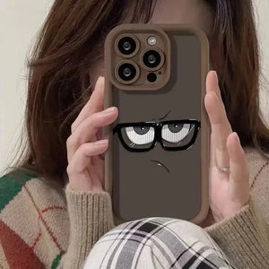 Grumpy Grid Expression Phone Case (For iPhones) - Bear Hugs