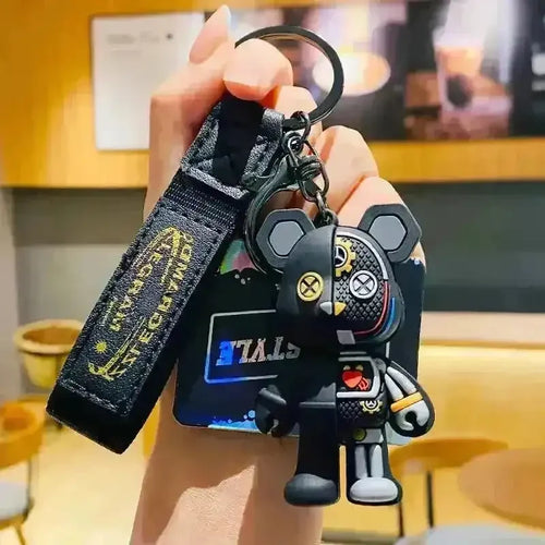 Half Skull Body Mechanical Bear 3D Keychain - Bear Hugs