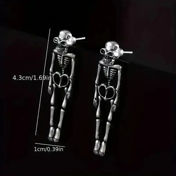 Halloween Skeleton Dangle Earrings - Bear Hugs