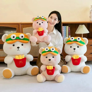 Hamburger & Fries Bear Plush Toy - Bear Hugs