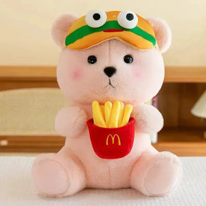 Hamburger & Fries Bear Plush Toy - Bear Hugs