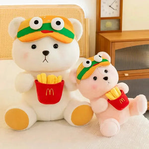 Hamburger & Fries Bear Plush Toy - Bear Hugs