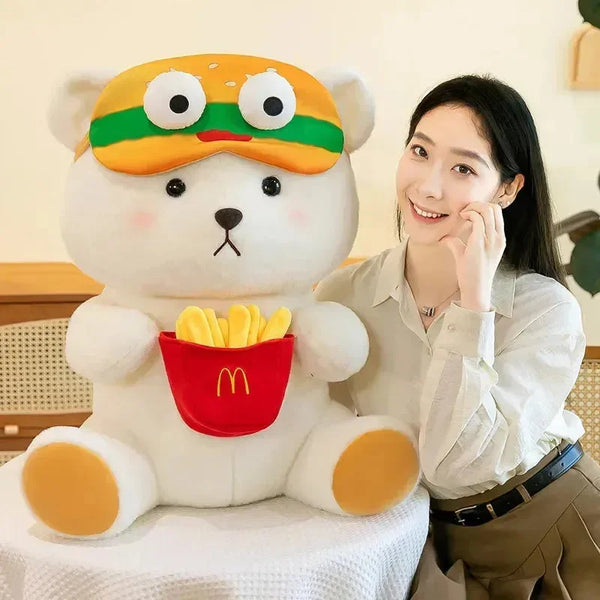 Hamburger & Fries Bear Plush Toy - Bear Hugs
