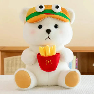 Hamburger & Fries Bear Plush Toy - Bear Hugs