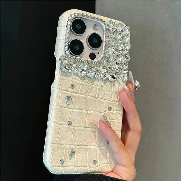 Handmade Rhinestone Phone Case (For iPhones) - Bear Hugs