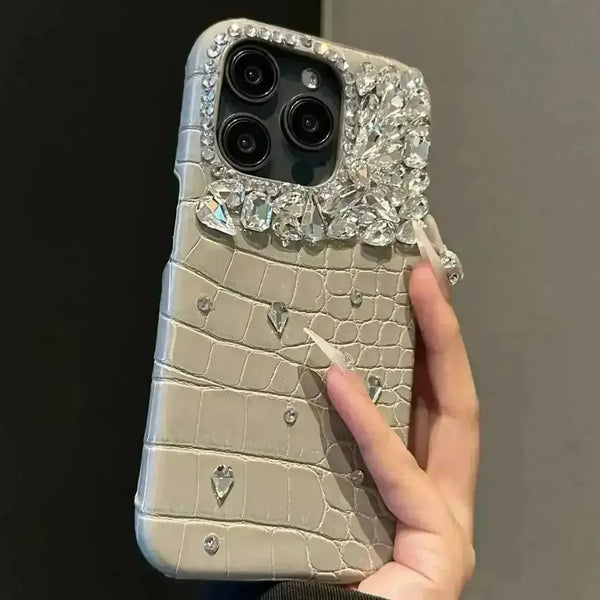 Handmade Rhinestone Phone Case (For iPhones) - Bear Hugs