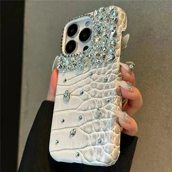 Handmade Rhinestone Phone Case (For iPhones) - Bear Hugs