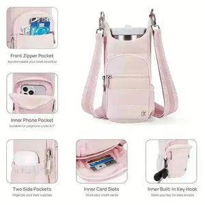 Handy Bottle & Tumbler Carrier Crossbody Bag - Bear Hugs