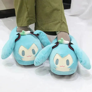 Hatsune Miku Anime Plush Slippers - Bear Hugs