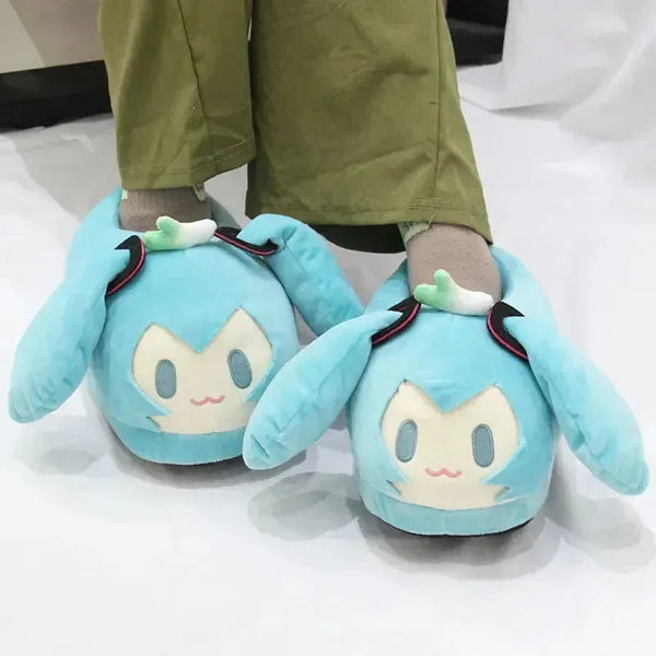 Hatsune Miku Anime Plush Slippers - Bear Hugs