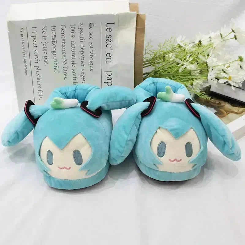 Hatsune Miku Anime Plush Slippers - Bear Hugs