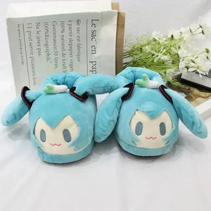 Hatsune Miku Anime Plush Slippers - Bear Hugs