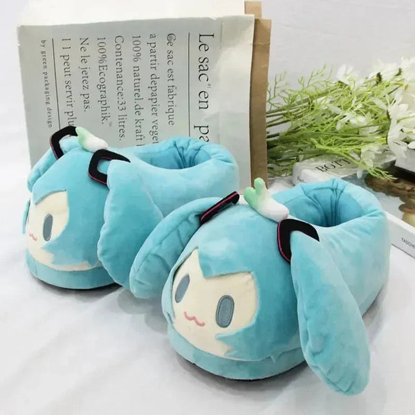 Hatsune Miku Anime Plush Slippers - Bear Hugs