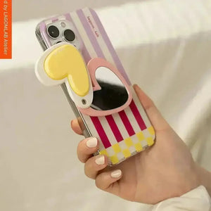 Heart's Reflection Mirror Case (For iPhones) - Bear Hugs
