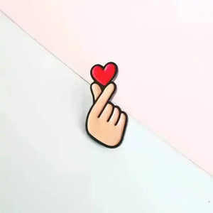 Heart-Shaped Enamel Brooch - Bear Hugs