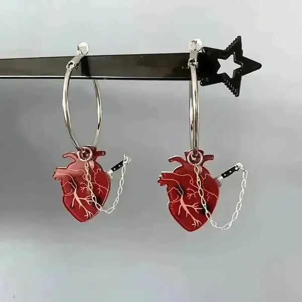 HeartSlicer Gothic Style Detachable Dangling Earrings - Bear Hugs