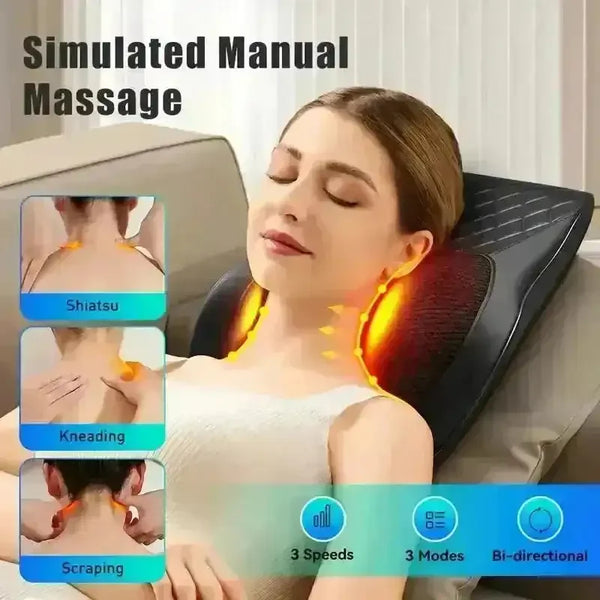 Heated 3D Kneading Massage Pillow - Bear Hugs