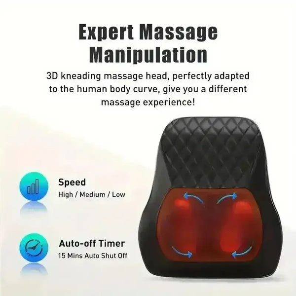 Heated 3D Kneading Massage Pillow - Bear Hugs