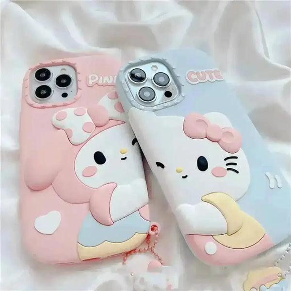 Hello Kitty & My Melody Matching Case (For iPhones) - Bear Hugs