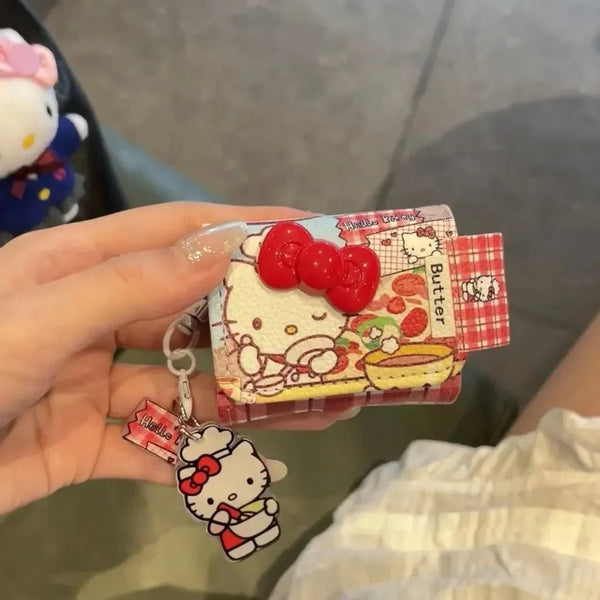 Hello Kitty Bow Chic Flip Leather Case (For Airpods) - Bear Hugs