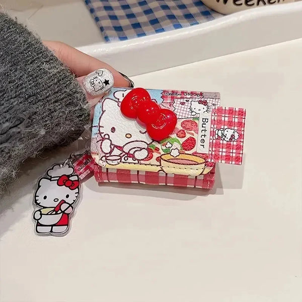 Hello Kitty Bow Chic Flip Leather Case (For Airpods) - Bear Hugs