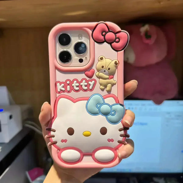 Hello Kitty Bow Funny Case (For iPhones) - Bear Hugs