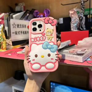 Hello Kitty Bow Funny Case (For iPhones) - Bear Hugs