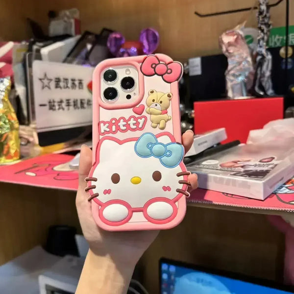 Hello Kitty Bow Funny Case (For iPhones) - Bear Hugs