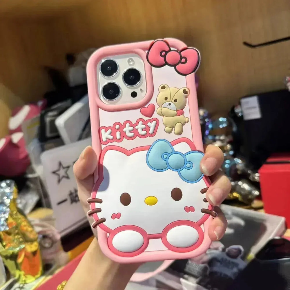 Hello Kitty Bow Funny Case (For iPhones) - Bear Hugs