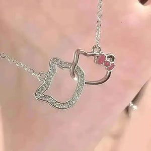 Hello Kitty Double Ring Pendant - Bear Hugs