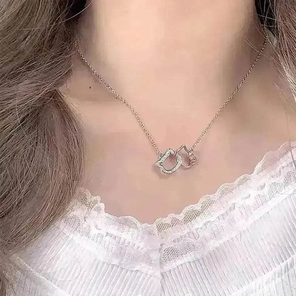 Hello Kitty Double Ring Pendant - Bear Hugs