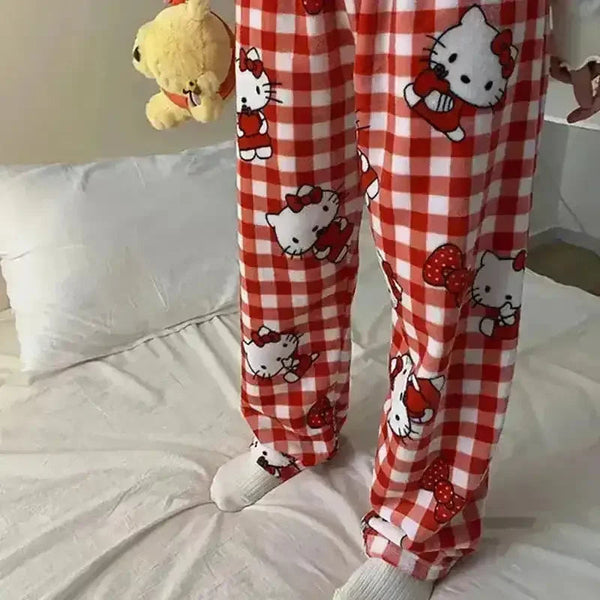 Hello Kitty Fuzzy Pajama Pants - Bear Hugs