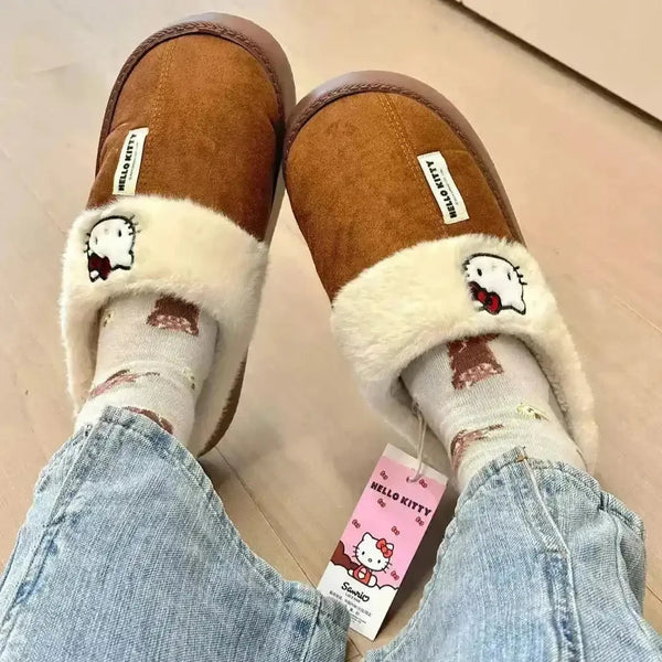Hello Kitty Fuzzy Winter Slippers - Bear Hugs
