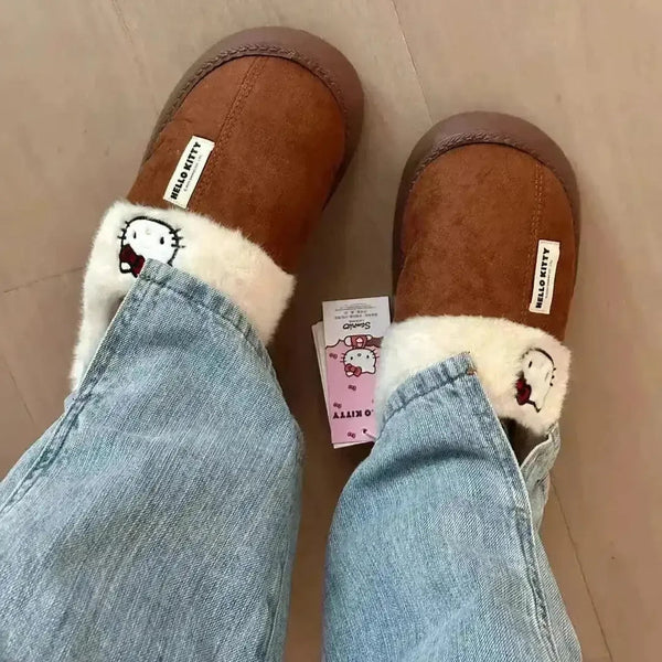 Hello Kitty Fuzzy Winter Slippers - Bear Hugs