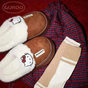 Hello Kitty Fuzzy Winter Slippers - Bear Hugs