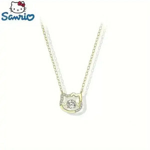 Hello Kitty Golden-Tone Pendant - Bear Hugs