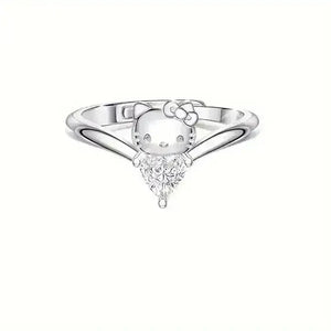 Hello Kitty Heart-Shaped Butterfly Ring - Bear Hugs