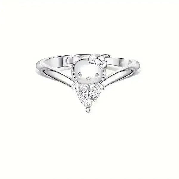 Hello Kitty Heart-Shaped Butterfly Ring - Bear Hugs