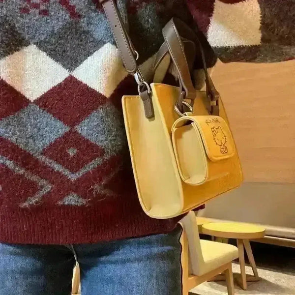 Hello Kitty Mustard Handbag - Bear Hugs