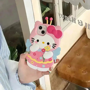 Hello Kitty Pink Bee Stereoscopic Phone Case (For iPhones) - Bear Hugs