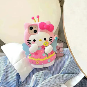 Hello Kitty Pink Bee Stereoscopic Phone Case (For iPhones) - Bear Hugs